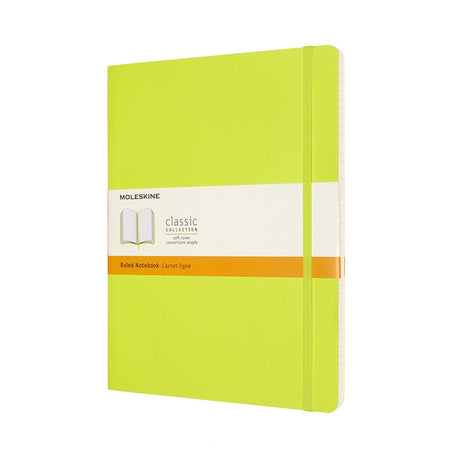 Klassisches Moleskine-Notizbuch – extra groß – Softcover – liniert – Zitronengrün