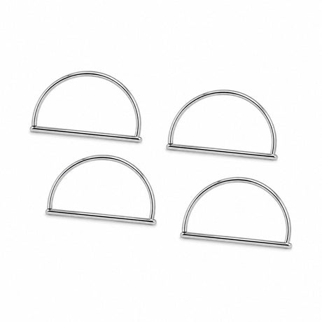 Alpina Serviettenringe Silber – 4-teiliges Set – Serviettenring aus Metall – Tischdekoration