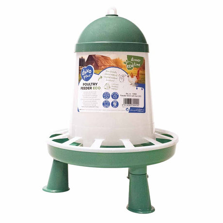 Duvo plus - Huhn - Öko-Futterspender mit Beinen 3kg grün - 1 Stk
