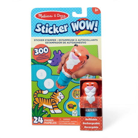 Melissa Doug – Aufkleber wow! Aktivitätsbuch – mit Tiger-Sticker-Stempel