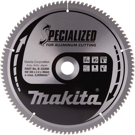 Makita Kappsägeblatt für Aluminium | spezialisiert | ø 305mm Achsloch 30mm 100t - b-33358