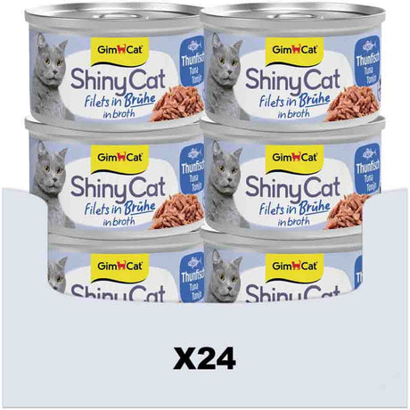 Gimcat 24 x 70 g – Shinycat-Filets in Thunfischbrühe