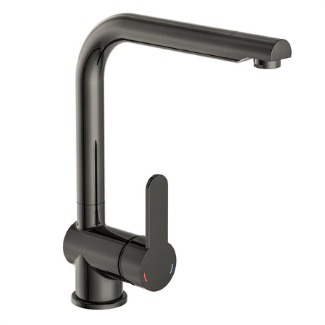 Schütte Eenknops -Mixer mit einem hohen Ausguss Rio High Gloss Graphitfarbe