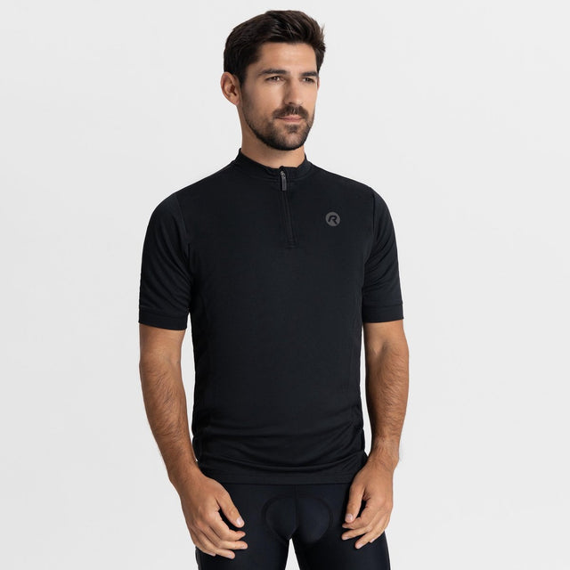Rogelli core heren fietsshirt - korte mouw - korte rits - zwart
