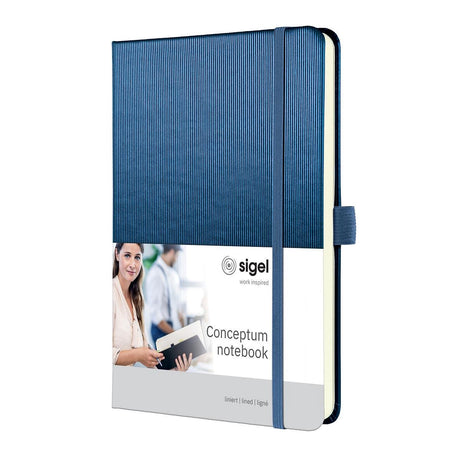 Sigel Notizbuch A5 – Conceptum – blau metallic – Linie – Hardcover – si-co403