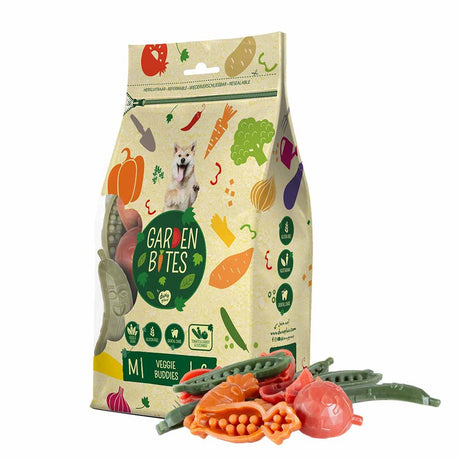 Garden Bites Duvoplus – Veggie Buddies Hundesnacks – Hundeleckerlis – vegetarisch, glutenfrei – mittelgroß, 6 Stück