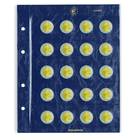 Vista , bladen (4 rings) 2 euromunten (20 st.) transparant - afm: 202 x 252 mm. - copy