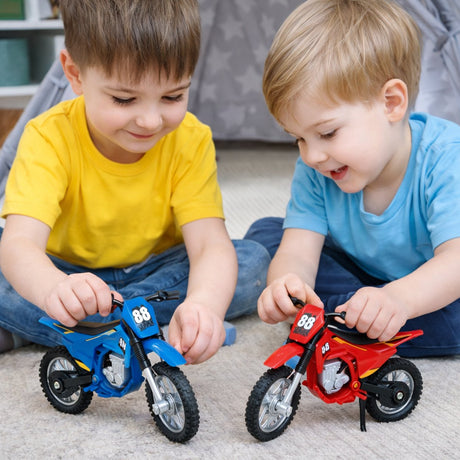 Eddy toys motor bike die-cast - speelgoedmotor van metaal en kunststof - schaal 1:18 - afneembare wielen met schroevendraaier - 12 x 4,5 x 7 cm - blauw, groen of rood