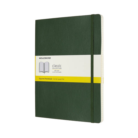 Klassisches Moleskine-Notizbuch – extra groß – Softcover – kariert – Myrtengrün