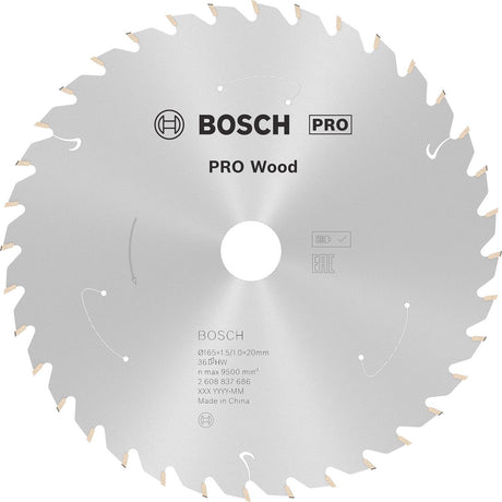 Bosch Standard für Holz - Kreissägeblatt - 165 mm - 20 mm - 36 Zähne