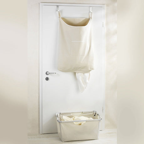 Wenko waszak aan stompe of opdekdeur - beige - 65 liter