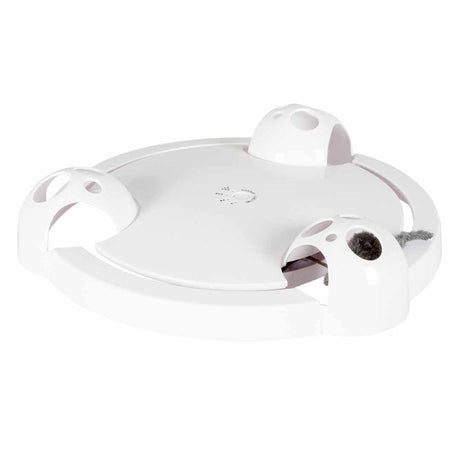 Duvo plus 360 spin catch - elektronisch kattenspeeltje met bewegende muis - 4 snelheden - anti-slip - wit