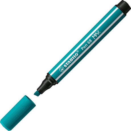 Stabilo Pen 68 max – Filzstift mit dicker Keilspitze – Türkisblau