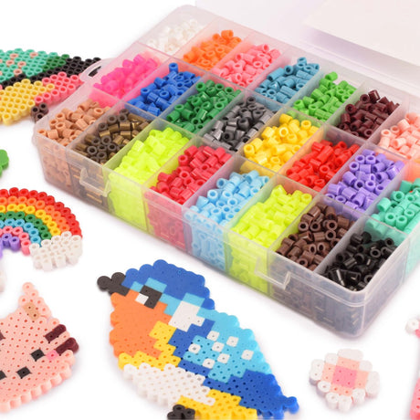 Vaessen creative strijkkralen set - assortiment - 24 kleuren - 5000 stuks