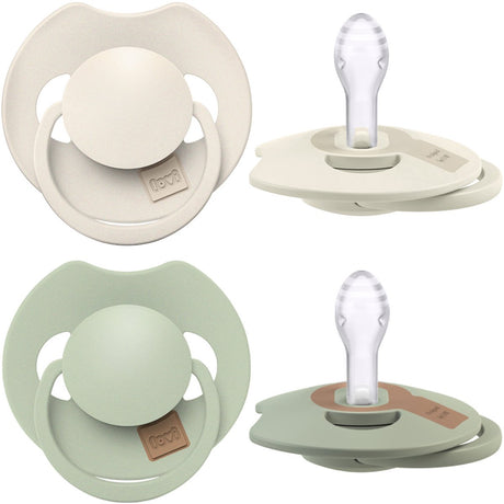 Difrax Lovi Schnuller Dynamic – Prime – 0 bis 6 Monate – Beige Hellgrün – 2 Stück
