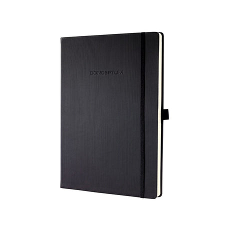 Sigel Notizbuch – Conceptum Pure – A4 – Schwarz – Hardcover – 194 Seiten – 80 Gramm – Diamant – SI-CO111