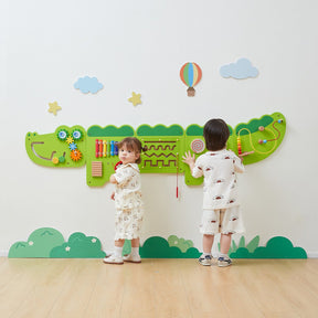 Vigatoys - Holz - Wandspielbrett - Krokodil Junior groß - Länge 180cm