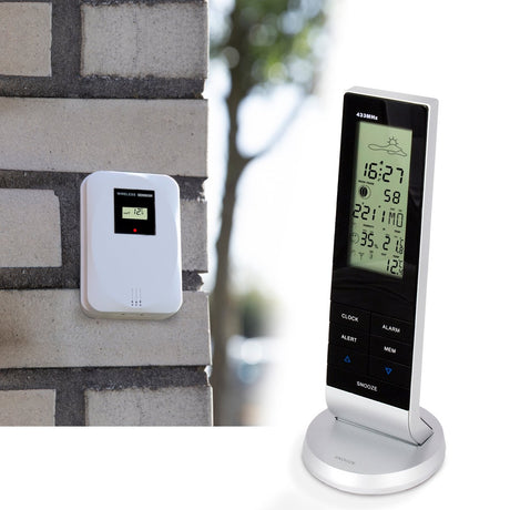 Alecto ws-1150 – professionelle Wetterstation mit kabellosem Außensensor – schwarz