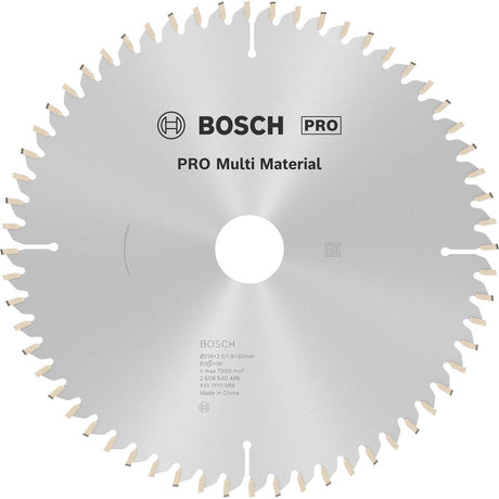 Bosch Zubehör Kreissägeblatt Multi Material 216 x 30 x 2,5 mm, 60 1 St. - 2608640446