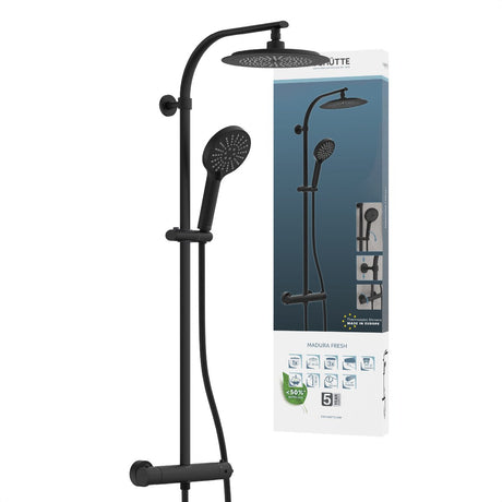 Schütte Regendusche Set Madura Fresh Matzwart
