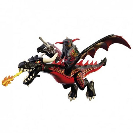 Playmobil Ritterspielset schwarzer Drache mit Ritter – Fantasy-Abenteuer.