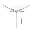 Brabantia Top Spinner 50 m + Erdanker – Metallic-Grau