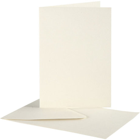 Creativ Firmenkarten-Umschläge, Kartengröße 10,5 x 15 cm, Umschlaggröße 11,5 x 16,5 cm, gebrochenes Weiß, 10er-Set 1 Box