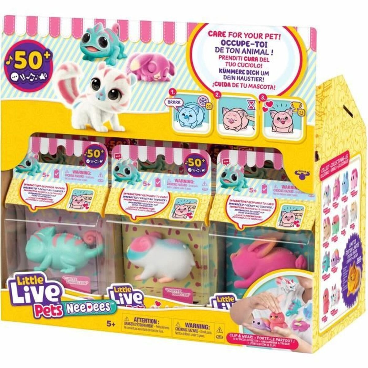 Little live pets knuffel wit jaune plastic