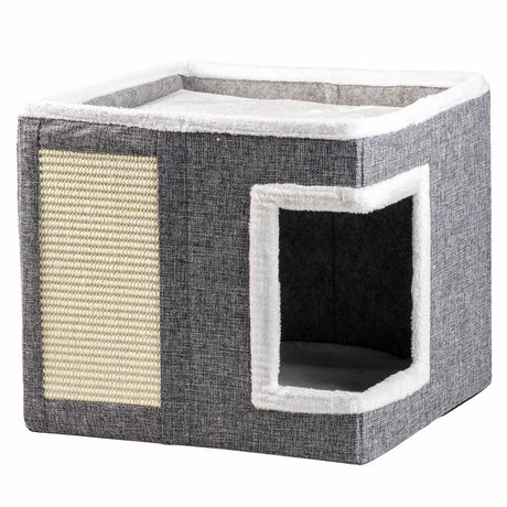 Duvo plus Katzenkratzhaus Gaby 39x39x35cm grau