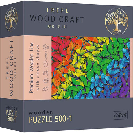 Trefl Puzzle Regenbogen-Schmetterlinge – 500 Teile – inklusive Poster.
