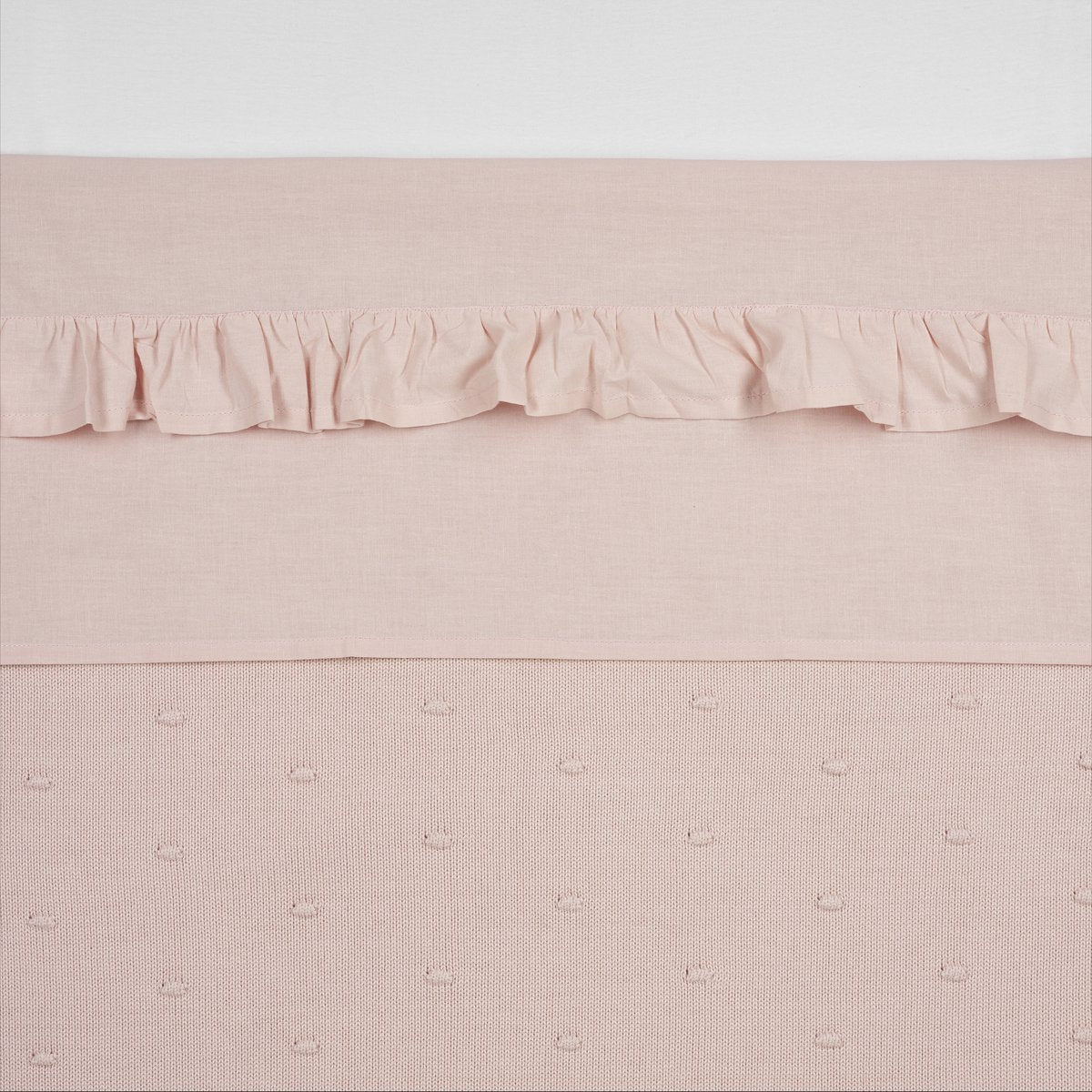 Meyco Baby-Rüschenbettlaken – zartrosa – 100 x 150 cm – 0,3 Tog