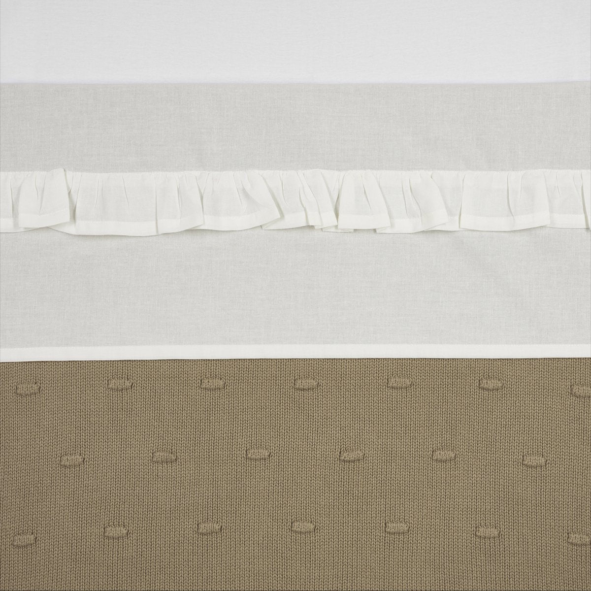 Meyco Baby-Rüschenbettlaken – gebrochenes Weiß – 100 x 150 cm – 0,3 Tog