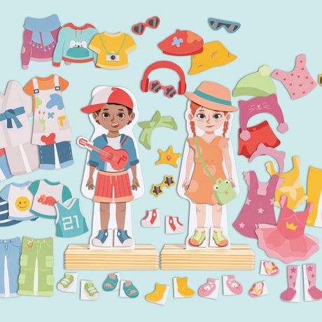 Hape magnetisches Ankleidepuzzle – kreatives Spielzeug für Kinder von 3 bis 6 Jahren, 66 Teile