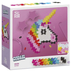 Plus-Plus-Zahlenpuzzle Einhorn 250 Teile – 3929 – Puzzle und Bauspielzeug in einem – ab 5 Jahren