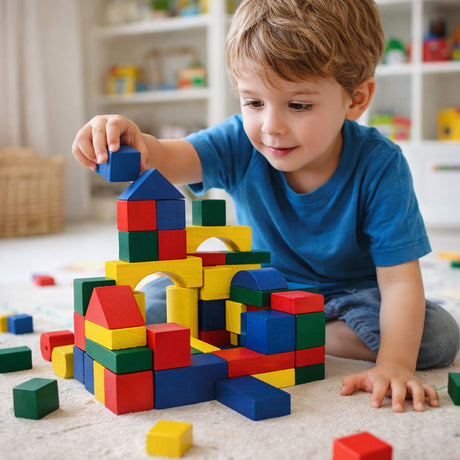 Marionette wooden toys bouw blokken (50 stuks)