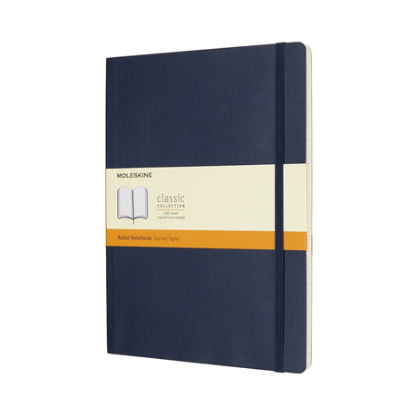 Klassisches Moleskine-Notizbuch – extra groß – Softcover – liniert – Saphirblau