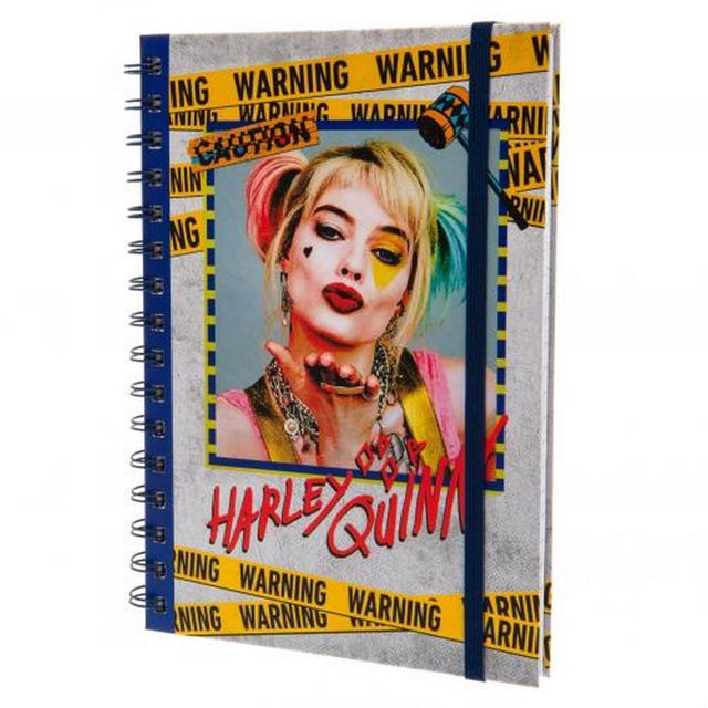 Dc comics notitieboek - birds of prey: harley quinn warning - a5