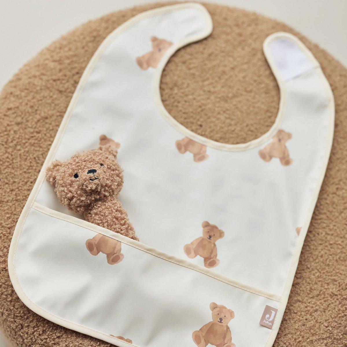 Jollein-Lätzchen, wasserdichter Teddybär (2er-Pack)