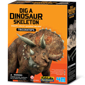 4 m Grabe deinen Dino aus – Triceratops – Ausgrabungsset und Modellskelett – Kidzlabs – 7 Jahre