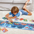 Hape Dinosaurier-Puzzle 210 Teile – im Dunkeln leuchtendes Bodenpuzzle mit Dinosaurier-Faktenkarten, 6+