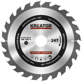 Kreator krt020418 Sägeblatt Holz 200 mm – 24t
