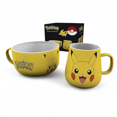 Pokémon Pikachu Tassenset aus gelber Keramik -