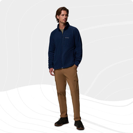 Columbia Fast Trek™ II Fleecepullover mit durchgehendem Reißverschluss – Fleecepullover mit durchgehendem Reißverschluss – Fleecejacke Herren – Blau – Größe S