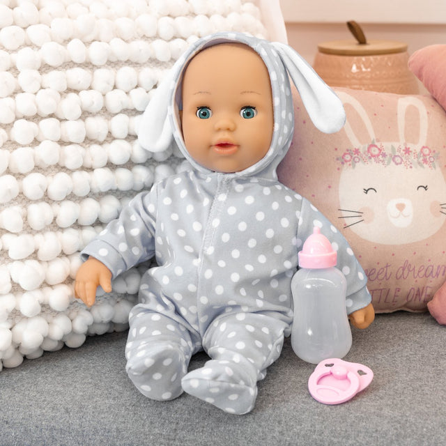Bayer design - interactieve pop anna first words baby 38 cm met geluid, fles en speen