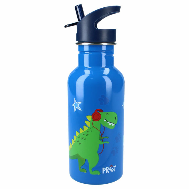 Vadobag prêt dino drinkfles en schoolbeker - lichtblauw - stainless steel - 500 ml