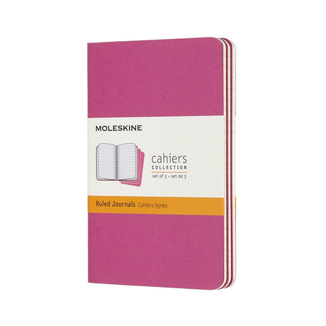 Moleskine Cahier-Tagebücher – Taschenformat – liniert – Rosa – 3er-Set