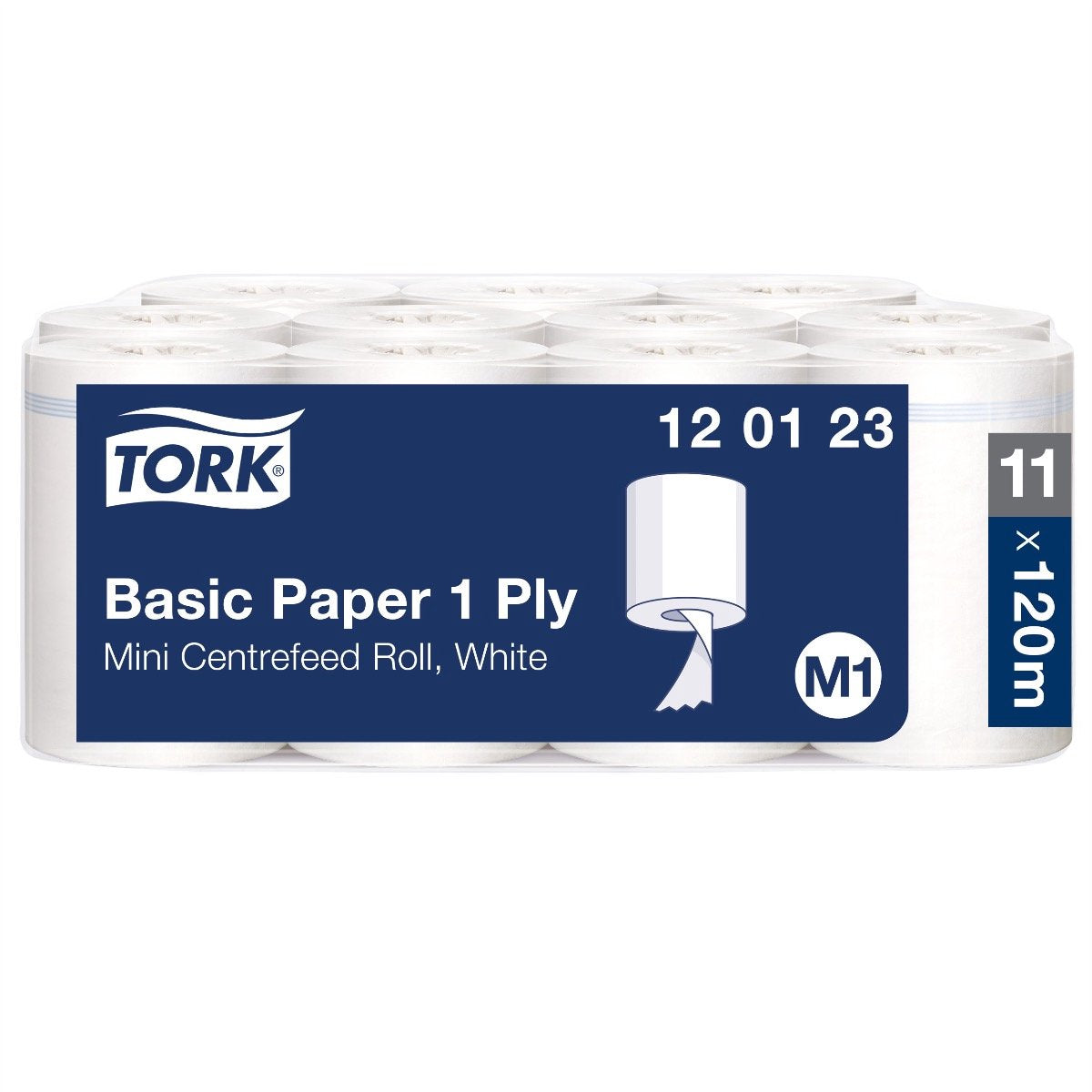 Reinigungspapier Tork 120123 Papier 1-lagig weiß Packung 11 Stück