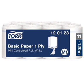 Reinigungspapier Tork 120123 Papier 1-lagig weiß Packung 11 Stück