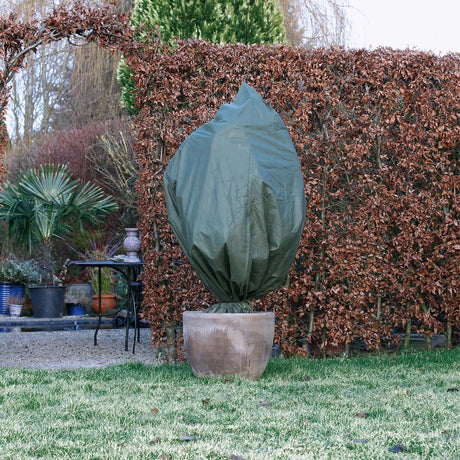 Nature - Winterbezug - H100 x ø50cm (3 Stück) - grün - Bezug - mit Kordelzug