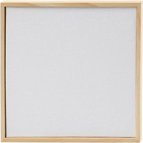 Creativ Company Leinwandpaneel mit Rahmen, Größe 15,8 x 15,8 cm, 280 g, weiß, 1 Stück